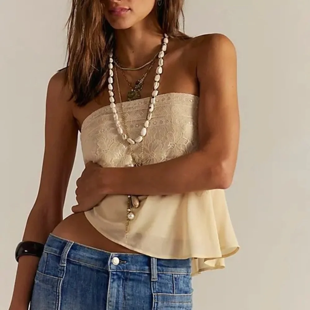 We The Free Janney high low Denim Shorts